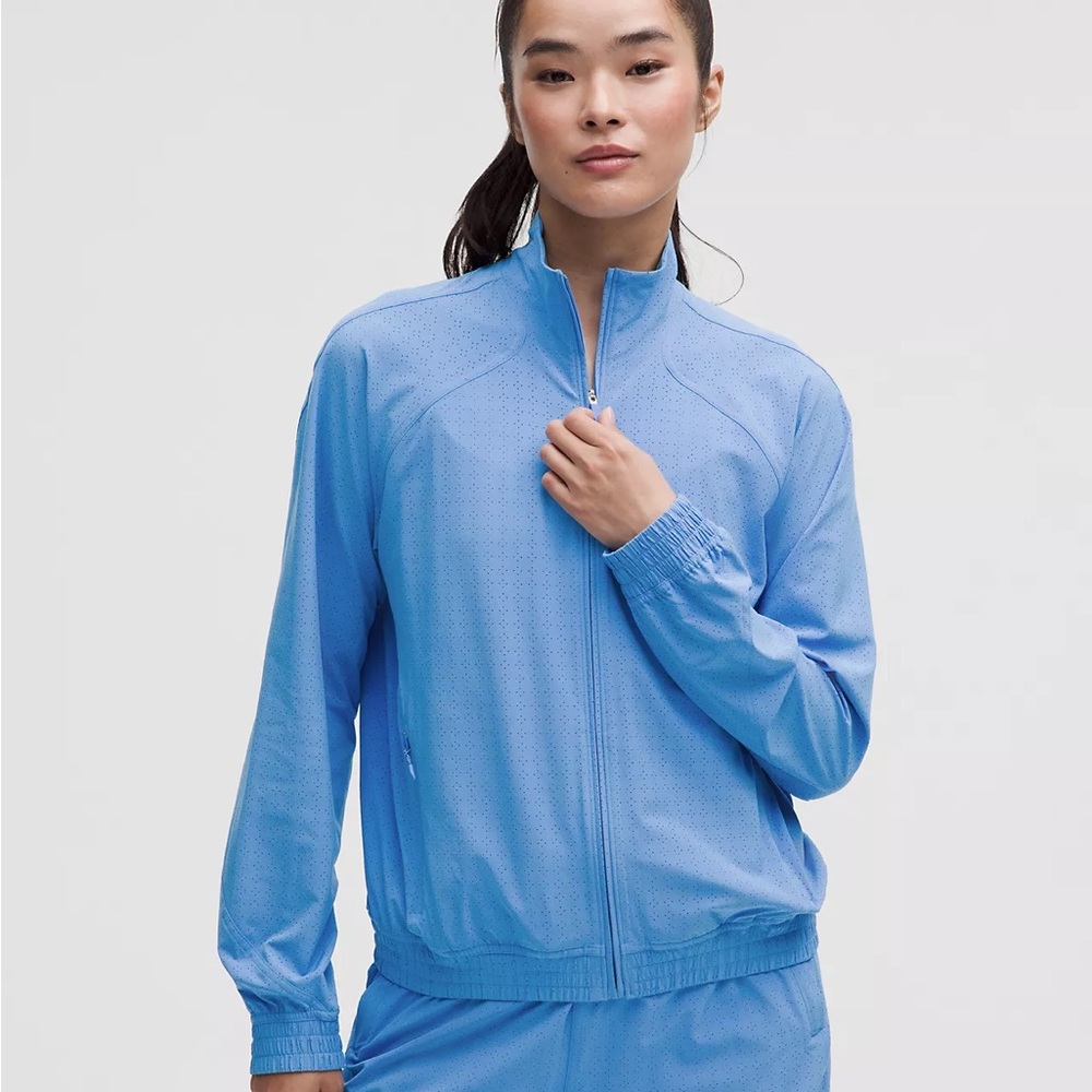 Light Blue Zip-Up Jacket